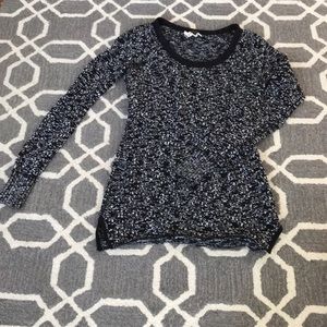 Free People black, white and grey speckled sweater